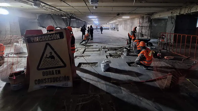 Avance de obras de remodelación de la línea 2 del metro previo al Mundial FIFA 2026